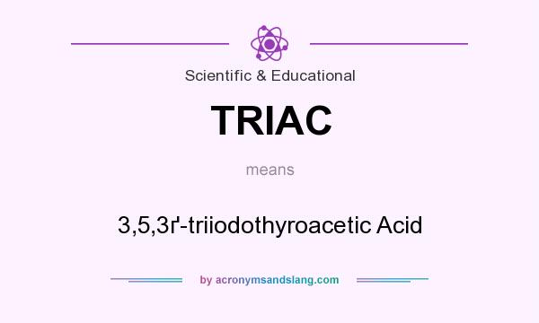 What does TRIAC mean? It stands for 3,5,3ґ-triiodothyroacetic Acid
