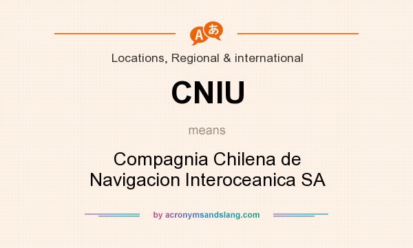 What does CNIU mean? It stands for Compagnia Chilena de Navigacion Interoceanica SA