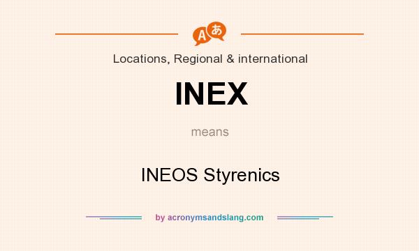 What does INEX mean? It stands for INEOS Styrenics