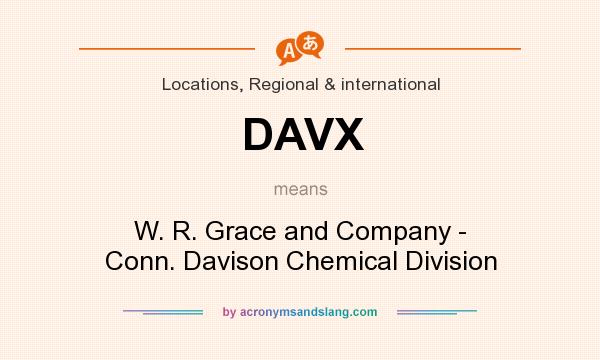 What does DAVX mean? It stands for W. R. Grace and Company - Conn. Davison Chemical Division