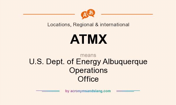 What does ATMX mean? It stands for U.S. Dept. of Energy Albuquerque Operations Office