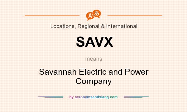 What does SAVX mean? It stands for Savannah Electric and Power Company