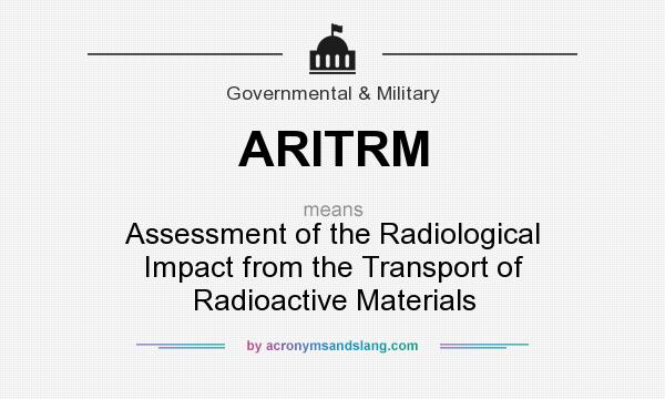 What does ARITRM mean? It stands for Assessment of the Radiological Impact from the Transport of Radioactive Materials