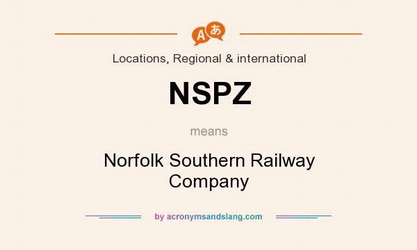 What does NSPZ mean? It stands for Norfolk Southern Railway Company