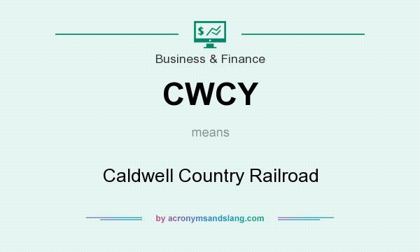What does CWCY mean? It stands for Caldwell Country Railroad