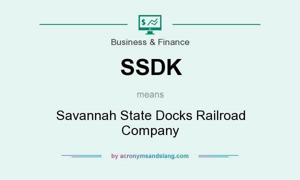 What does SSDK mean? It stands for Savannah State Docks Railroad Company