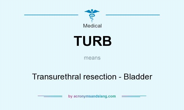 What does TURB mean? It stands for Transurethral resection - Bladder