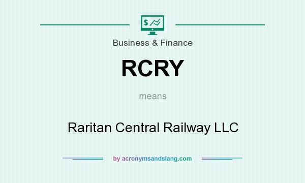 What does RCRY mean? It stands for Raritan Central Railway LLC