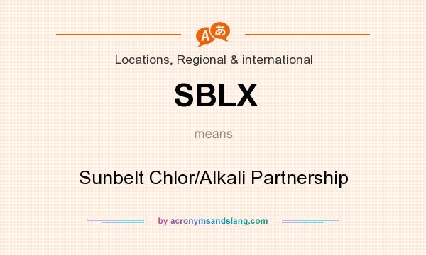 What does SBLX mean? It stands for Sunbelt Chlor/Alkali Partnership