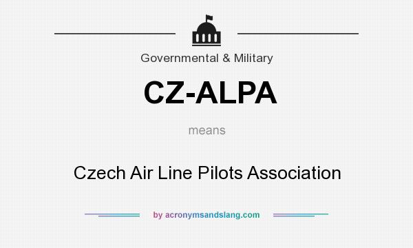 What does CZ-ALPA mean? It stands for Czech Air Line Pilots Association