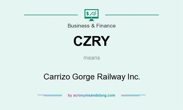 What does CZRY mean? It stands for Carrizo Gorge Railway Inc.