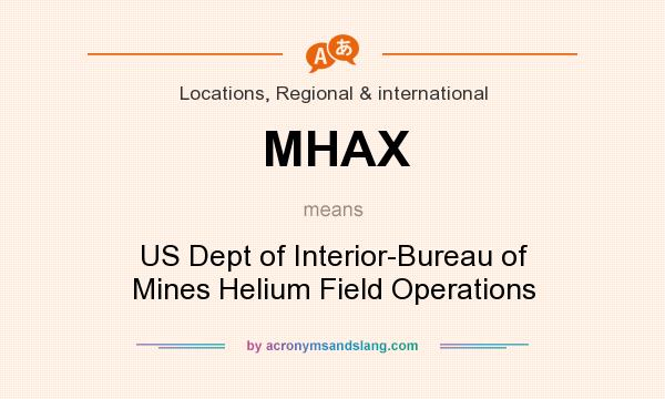 What does MHAX mean? It stands for US Dept of Interior-Bureau of Mines Helium Field Operations