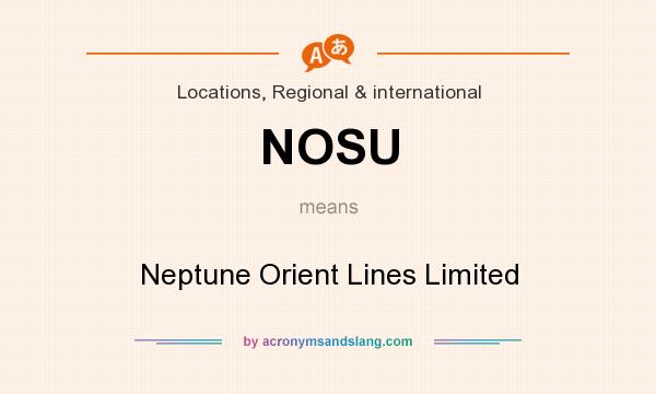 What does NOSU mean? It stands for Neptune Orient Lines Limited