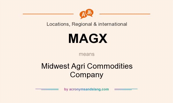 What does MAGX mean? It stands for Midwest Agri Commodities Company