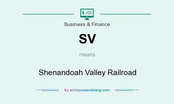 What does SV mean? It stands for Shenandoah Valley Railroad