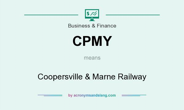 What does CPMY mean? It stands for Coopersville & Marne Railway