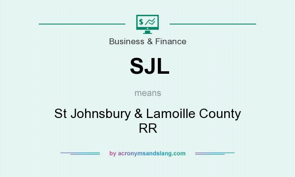 What does SJL mean? It stands for St Johnsbury & Lamoille County RR