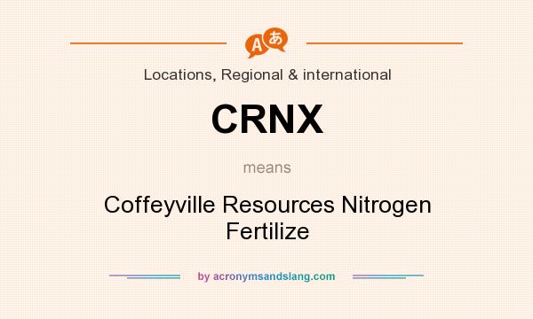 What does CRNX mean? It stands for Coffeyville Resources Nitrogen Fertilize