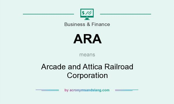 What does ARA mean? It stands for Arcade and Attica Railroad Corporation