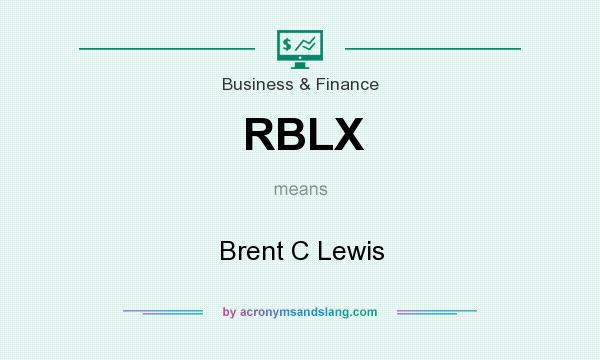 What does RBLX mean? It stands for Brent C Lewis