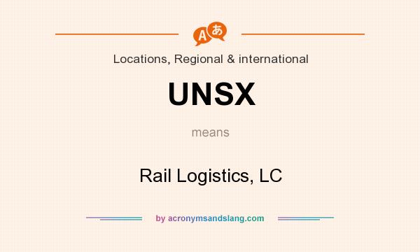 What does UNSX mean? It stands for Rail Logistics, LC