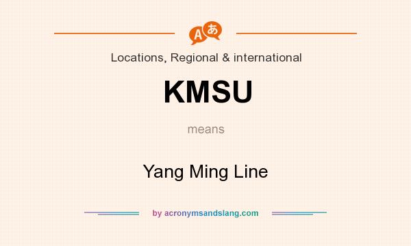 What does KMSU mean? It stands for Yang Ming Line