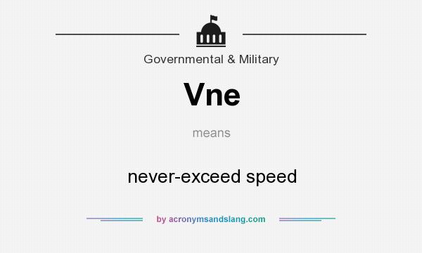 What does Vne mean? It stands for never-exceed speed