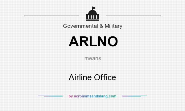 What does ARLNO mean? It stands for Airline Office