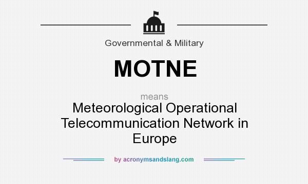 What does MOTNE mean? It stands for Meteorological Operational Telecommunication Network in Europe