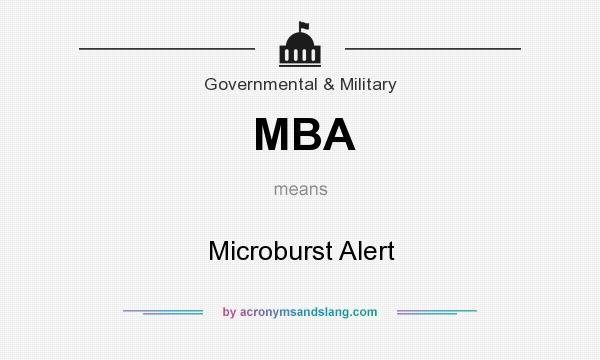 What does MBA mean? It stands for Microburst Alert