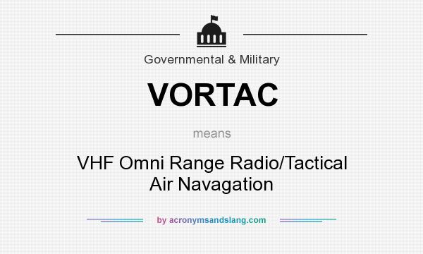 What does VORTAC mean? It stands for VHF Omni Range Radio/Tactical Air Navagation