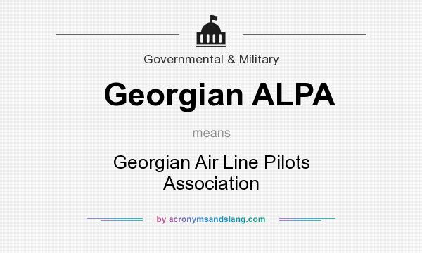 What does Georgian ALPA mean? It stands for Georgian Air Line Pilots Association