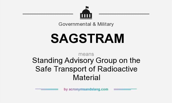 What does SAGSTRAM mean? It stands for Standing Advisory Group on the Safe Transport of Radioactive Material