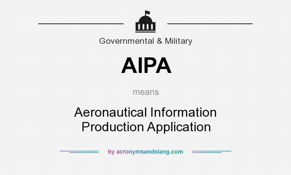 What does AIPA mean? It stands for Aeronautical Information Production Application