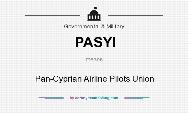What does PASYI mean? It stands for Pan-Cyprian Airline Pilots Union