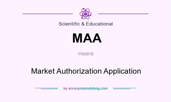 What does MAA mean? It stands for Market Authorization Application