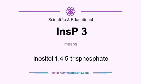 What does InsP 3 mean? It stands for inositol 1,4,5-trisphosphate