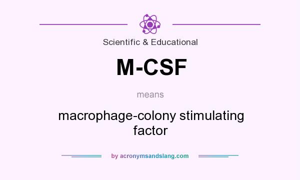 What does M-CSF mean? It stands for macrophage-colony stimulating factor