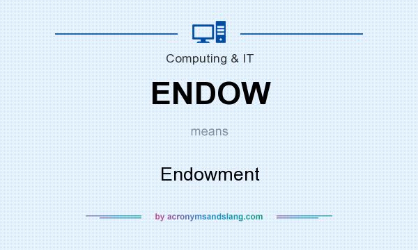 What does ENDOW mean? It stands for Endowment