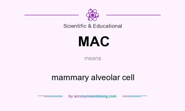 What does MAC mean? It stands for mammary alveolar cell