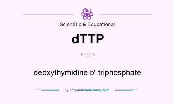What does dTTP mean? It stands for deoxythymidine 5`-triphosphate