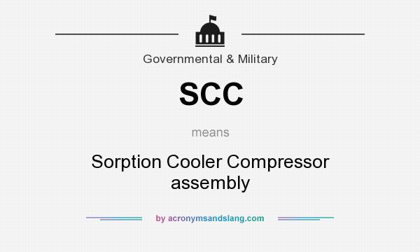 What does SCC mean? It stands for Sorption Cooler Compressor assembly