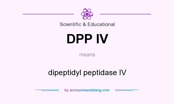 What does DPP IV mean? It stands for dipeptidyl peptidase IV