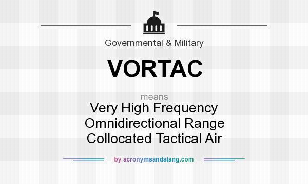 What does VORTAC mean? It stands for Very High Frequency Omnidirectional Range Collocated Tactical Air