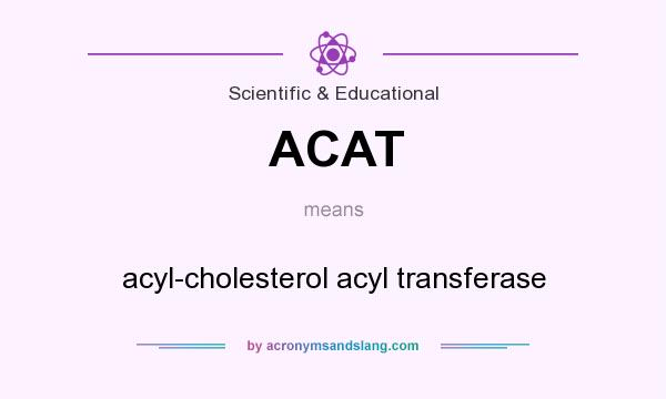 What does ACAT mean? It stands for acyl-cholesterol acyl transferase
