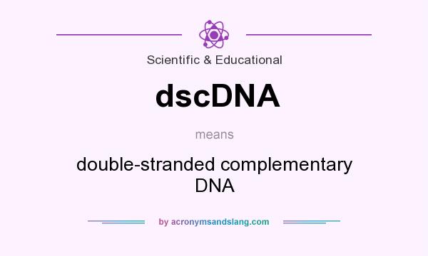 What does dscDNA mean? It stands for double-stranded complementary DNA