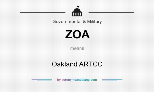 What does ZOA mean? It stands for Oakland ARTCC