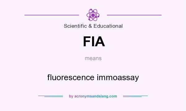 What does FIA mean? It stands for fluorescence immoassay