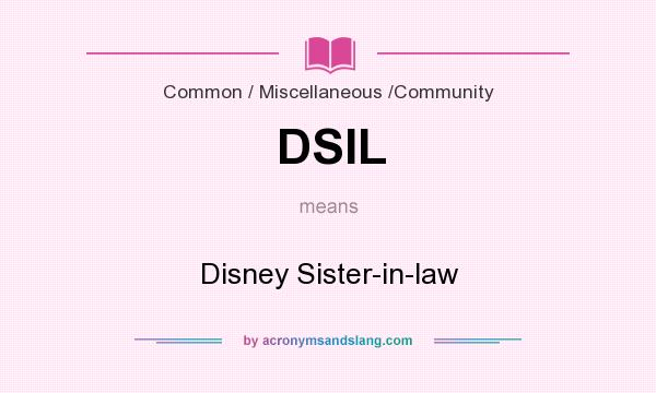 What does DSIL mean? It stands for Disney Sister-in-law
