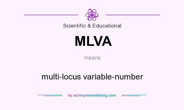 What does MLVA mean? It stands for multi-locus variable-number